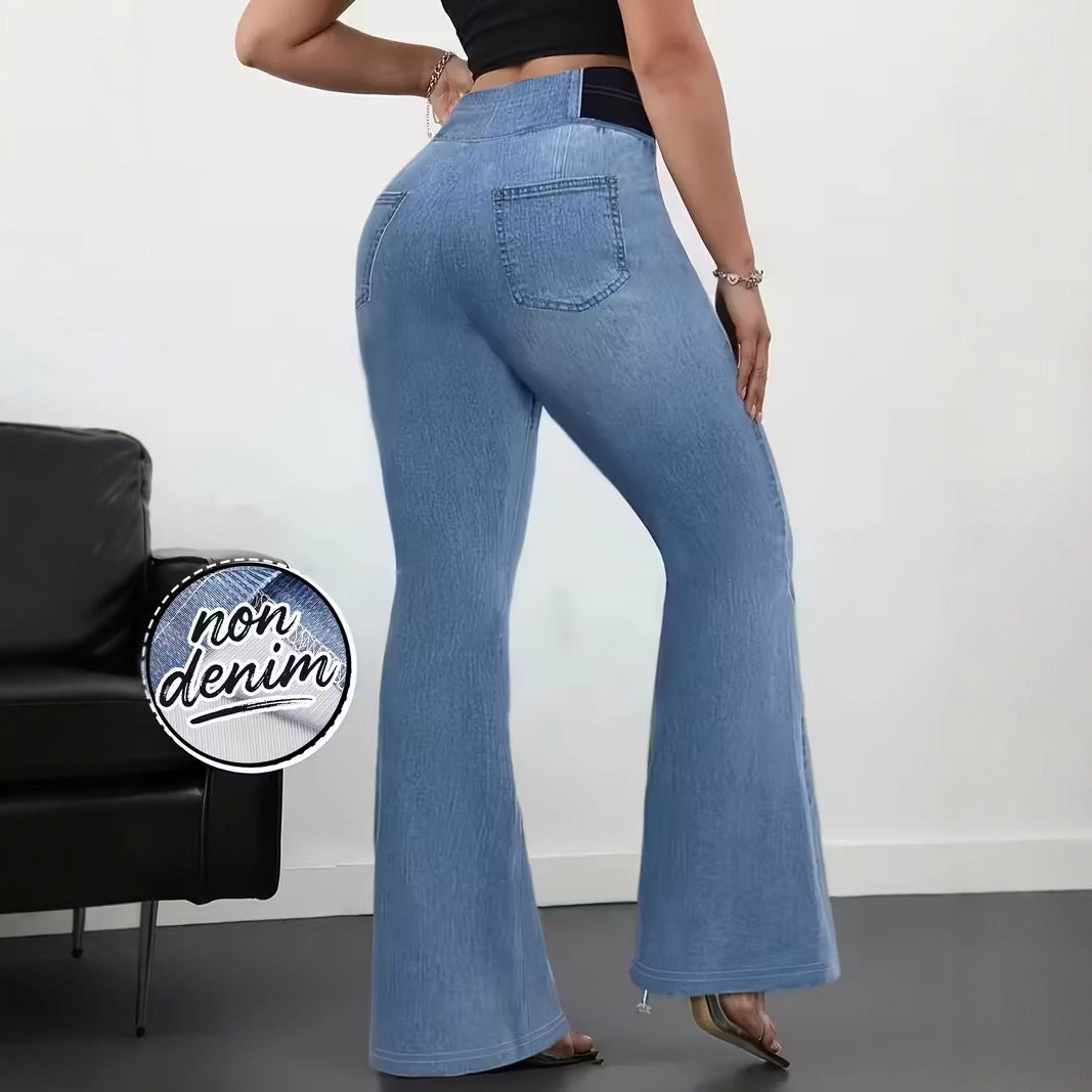 Elastic Waist Slim-Fit Pants