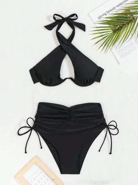 Black Sexy Two-piece Bikini Swimwear