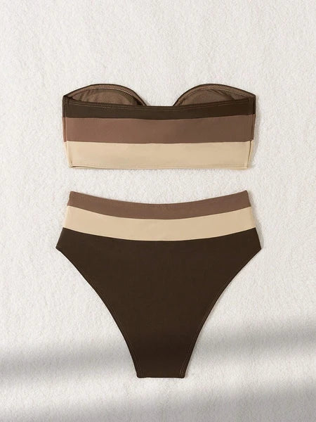 Two-piece Bikini Swimsuit Strapless Fashion