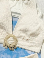 White Split Bikini Swimwear