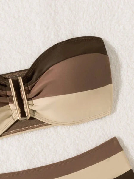 Two-piece Bikini Swimsuit Strapless Fashion