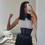 Short Cinched Waist Waistcoat Outer Wear Lace Up Casual Top