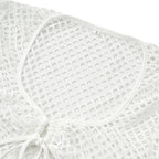 Lace Mesh Casual Knitted Maxi Dress Suit