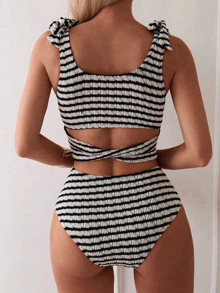 Two-piece Striped Swimsuit