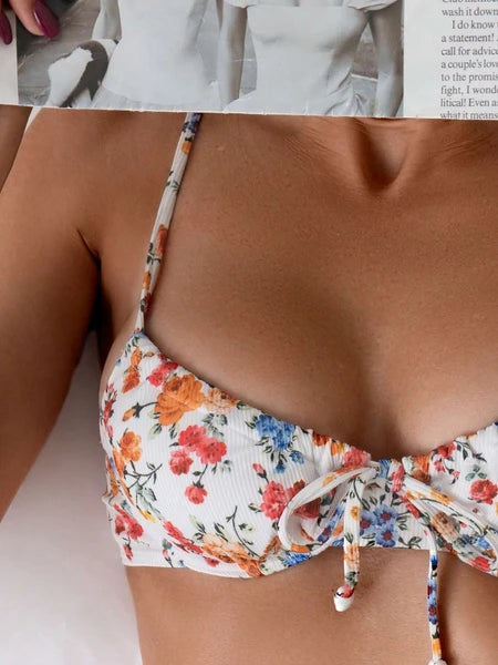 Floral Style Bikini Swimsuit