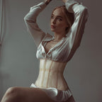 Short Cinched Waist Waistcoat Outer Wear Lace Up Casual Top