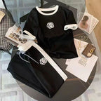 Conjunto de dos piezas de pantalón de pernera ancha Mora Fashion