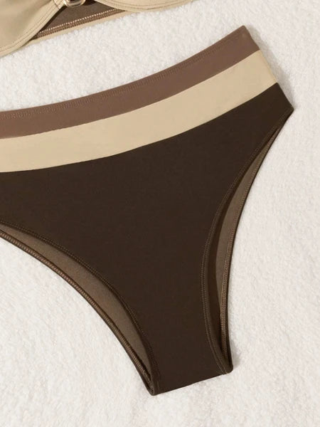 Two-piece Bikini Swimsuit Strapless Fashion