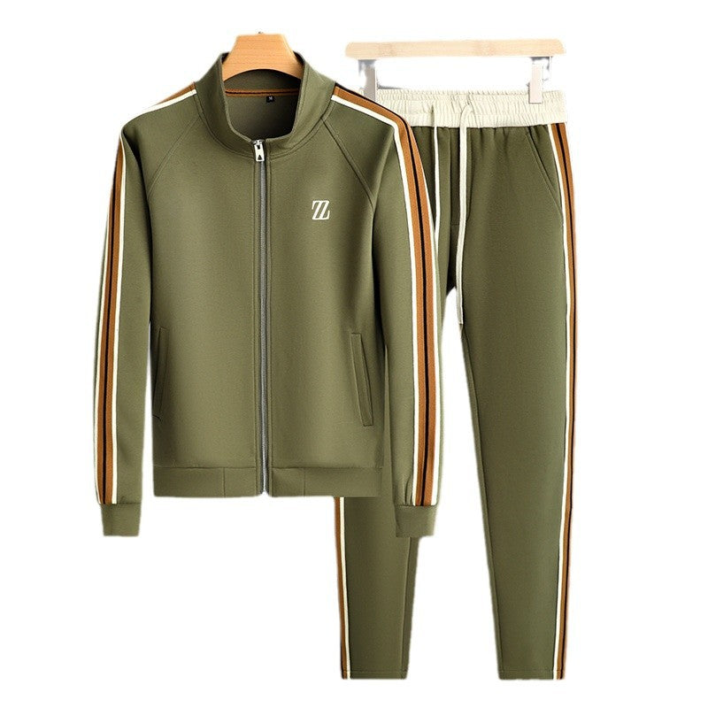 Trendy Stand Collar Casual Sports Suit